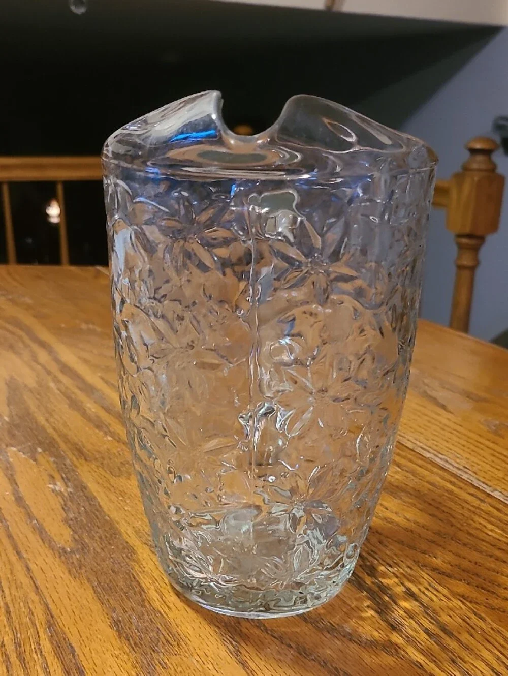 Princess House Fantasia Glass Floral Pitcher - Home Dining